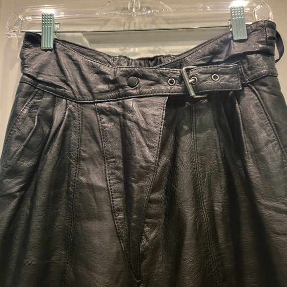 VINTAGE CAYENNE LEATHER HIGH RISE PANTS - Picture 8 of 11
